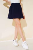 Piliseli Şort Etek Lacivert thumbnail 2