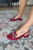 10 031 Topukla Kadın Toka Detaylı 4 cm Topuklu Loafer Günlük Ayakkabı - 2