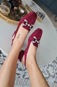 10 031 Topukla Kadın Toka Detaylı 4 cm Topuklu Loafer Günlük Ayakkabı - 4