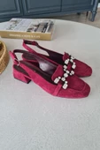 10 031 Topukla Kadın Toka Detaylı 4 cm Topuklu Loafer Günlük Ayakkabı - 3