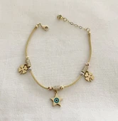 Yıldız Ve Yoncalı Pandora Altın Bileklik thumbnail 1