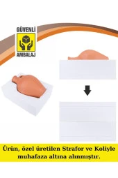 El Yapımı Terleyen Orta Boy Kulplu Sırsız Toprak Su Testisi 29 cm (Özel Kırılmaz Köpük Ambalajında) - 2