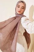 Dalga Desen Jakar Melisa Şal Sütlü Kahve - 21 thumbnail 2