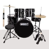 Midex CD900X-BK 22'' Yetişkin Akustik Bateri Davul Seti 22B-13T-12T-16F-14S (5 Parça) - 2