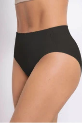 Dikişsiz İz Yapmaz Lazer Kesim Toparlayıcı Kadın Slip Külot Korse Siyah - 2