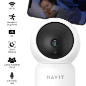 havit IPC30 Smart 360° 2K Gece Görüşlü IP Güvenlik Kamerası - 1