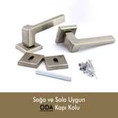 Funda Lüx İnox Oda Kapı Kolu Rozetli Sürgülü ve Çelik Kapı Sağa Sola Uygun Kapı Kolları Kulpu thumbnail 5