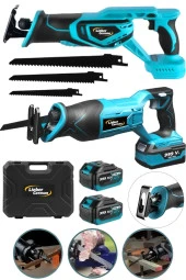 Lieber German 21V 3 Ah Kömürsüz Motor Kemik Ahşap Demir Kesme Tilki Kuyruğu Akülü Testere Makinesi - 1