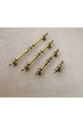 Vintage Antik Sarı Mobilya Dolap Tv Ünitesi Vestiyer Mutfak Dolap Çekmece Kulp 9,6 Mm 3 Adet thumbnail 3