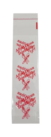Çatal Kaşık Bıçak Poşeti - Afiyet Olsun Yazılı Baskılı - Şeffaf - 1 Kg. lık 5 Paket thumbnail 3