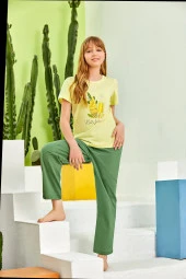 Kız Çocuk Dondurma Desenli Pijama Takımı - 1