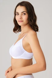 Kadın Balenli Desteksiz Beyaz Dolgusuz Toparlayıcı Küçültücü Sütyen - 6