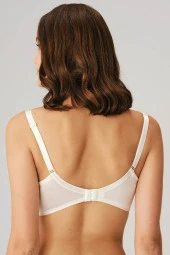 Kadın Balenli Desteksiz Ekru Dolgusuz Toparlayıcı Dantelli Küçültücü Sütyen - 2