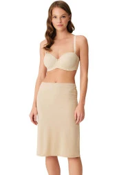 Kadın Kahverengi Renk Microfiber Kumaş Jüpon - 1