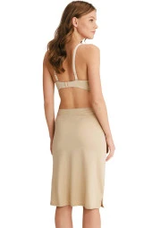 Kadın Kahverengi Renk Microfiber Kumaş Jüpon - 2