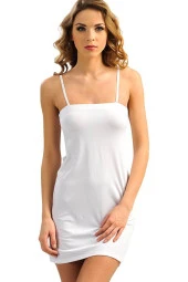 Kadın Beyaz  Renk Microfiber Kumaş Jüpon - 2