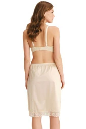 Kadın Ten Renk İpek Kumaş Jüpon - 2