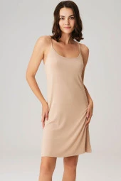 Kadın Ten Renk Vizkoz Kumaş Jüpon - 1