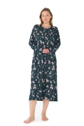 Kadın Klasik Çicek Desenli Gecelik - 2