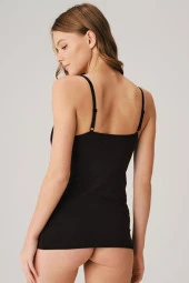 Kadın Beyaz Modal Pamuklu Lohusa Önden Açılan Süngerli Cup'Lu Emzirme Atleti - 9