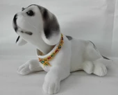 3 Adet Birlikte Set - Araç Torpido Üstü Kafa Sallayan Köpek Seti 14X7X7 cm Kahverengi Beyaz Turuncu - 3