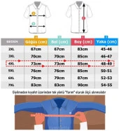 Erkek 117 Kiloya Uygun Büyük Beden Pamuklu Uzun Kol Gömlek - 2