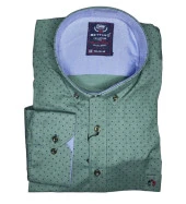 Erkek Büyük Beden 117 Kilo İçin Uygun Likralı Uzun Kol Gömlek - 1