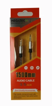 Megatech 3.5 Aux 1.5mt Stereo Ses Kablosu - 1