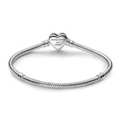Pandora Sonsuz Kalp Klipsli Yılan Zincir 592645C01-19cm - 2