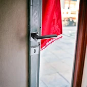 Funda Lüx Krom Mat Siyah Oda Kapı Kolu Rozetli Sürgülü Çelik Kapı Sağa Sola Uygun Kapı Kolları Kulpu thumbnail 3