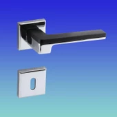 Funda Lüx Krom Mat Siyah Oda Kapı Kolu Rozetli Sürgülü Çelik Kapı Sağa Sola Uygun Kapı Kolları Kulpu thumbnail 7