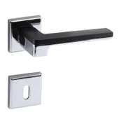 Funda Lüx Krom Mat Siyah Oda Kapı Kolu Rozetli Sürgülü Çelik Kapı Sağa Sola Uygun Kapı Kolları Kulpu thumbnail 8