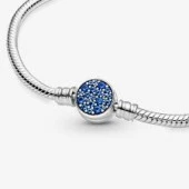 Pandora Işıltılı Mavi Disk Klipsli 599288C01 19cm - 3