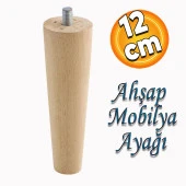 Ahşap Ayak Sehpa Masa Baza Çekyat Puf Tabure Ünite Koltuk Ayağı Mobilya Ayakları M8 Civatalı 12 cm thumbnail 1