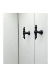 Şehzade Mat Siyah Mobilya Dolap Mutfak Çekmece Kulpu Düğme 10 Adet thumbnail 2