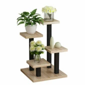 Ahşap Çiçek Standı Metal Çiçeklik Raflı Çiçek Standı - 1