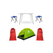 Çift Kişilik Ekonomik Çadır Kamp Seti (Uyku Tulumu + Masa + Tabure) - 1