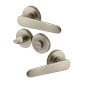 Kayı Saten Wc Banyo Uyumlu Kapı Kolu Daire Rozetli Kapı Kulpu Sağa Sola Uygun Kapı Kolları thumbnail 2