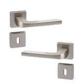 Tog Saten Oda Kapı Kolu Kare Rozetli Sürgülü ve Çelik Kapı Kulpu Uyumlu Sağa Sola Uygun Kapı Kolları thumbnail 7