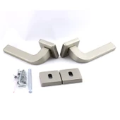 Tog Saten Oda Kapı Kolu Kare Rozetli Sürgülü ve Çelik Kapı Kulpu Uyumlu Sağa Sola Uygun Kapı Kolları thumbnail 8