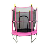 Clifton Trambolin Fileli Korumalı Kolay Kurulum, Ev Bahçe Tipi (152 Cm - Pembe) - 5