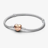 Pandora Parlak Kalp Toka Bileklik - 560719-17 - 1
