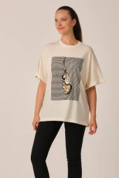 Baskılı T-shirt b21-35000 - 1