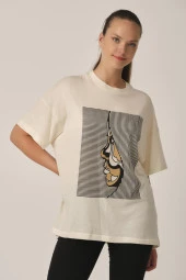 Baskılı T-shirt b21-35000 - 2