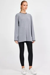 GARNİLİ OVERSİZE SWEATSHİRT (E22-72300) - 1