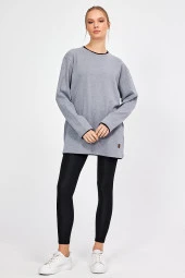 GARNİLİ OVERSİZE SWEATSHİRT (E22-72300) - 3