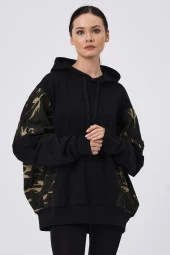 Kapüşonlu Oversize Sweatshırt - 2
