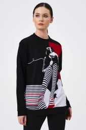 Baskılı Sweatshırt (e22-732a-wn) - 3