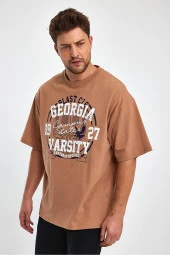 Baskılı Oversize T-shirt (E23-0046 01) - 4