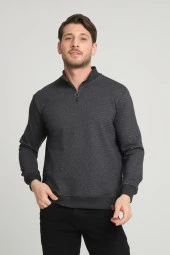 Dik Yaka Rermuarlı Sweatshırt (E23-230200) - 1